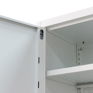 批发白色2门钢制固定橱柜办公室文件储物柜，带四层可调隔板 - Product Image 4