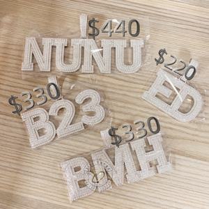 2024 regalos de Año Nuevo nombre asequible letras iniciales colgante Moissanite nombre colgante personalizado plata Hip Hop Rock regalos de Navidad - Product Image 1