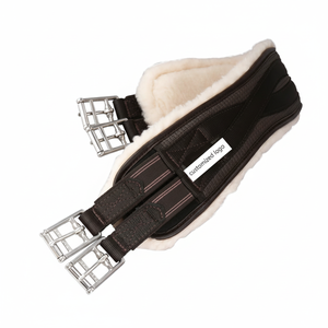 Selle synthétique en néoprène résistant à la déchirure sangle en nylon sangle de saut extrémités élastiques équine douce fausse fourrure/vison/polaire - Product Image 1