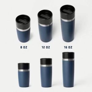 Gobelet isotherme en acier inoxydable à double paroi 8OZ 12OZ 16OZ, compatible porte-gobelet 360 °   Couvercle pour une Expérience de Dégustation Optimale - Product Image 1