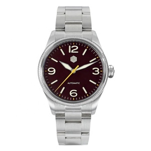 Reloj Mecánico Automático <span class=keywords><strong>San</strong></span> <span class=keywords><strong>Martin</strong></span> de Acero Inoxidable para Hombre con Logotipo Personalizado, Correa de Cuero, Impermeable y de Negocios - Product Image 6