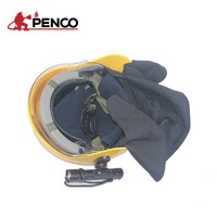 EN standard pompier sécurité Europe lampe de poche casques de pompier avec double lunettes