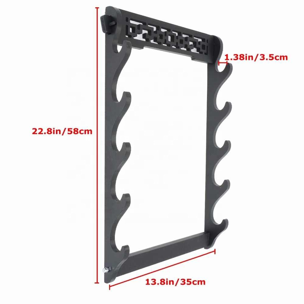 5层剑架壁挂武士刀架展示Katana Wakizashi tan托壁挂剑架五层