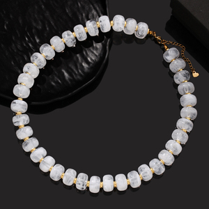 Collar de acrílico TeoWaki de 7 estilos, collar de cuentas de ábaco con cadena extensible ajustable, joyería de moda para mujer, venta <span class=keywords><strong>al</strong></span> por mayor - Product Image 2