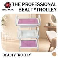 Chariot de beauté mobile multifonctionnel HQ-A190, chariot de rangement roulant avec plateau pour les fournitures de beauté