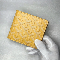 Dompet Desainer Bermerek Tas Kartu Lipat Ganda Multifungsi Tas Penyimpanan Kartu Ponsel Pola Pendek Berbentuk Y dengan Kotak Hadiah