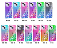 Nouvelle arrivée 3-en-1 Liquid Quicksand Luxury Antichoc Anti-chute Free Phone Case pour iPhone 17 16 15 11 Pro Max Multi-color