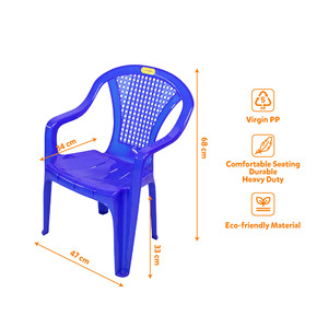 PP <b>Plastic</b> Modern Design Patio Chair <b>Mesh</b> Backrest Outdoor Garden Chair Stackable Waterproof Lightweight Dining Chair Full Color - Product Image 5