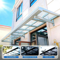 Auvent télescopique électrique en alliage d'aluminium - Design moderne, résistant à l'eau et à la rouille, fixation murale pour balcon et appartement |