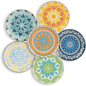 Vente en gros de plats de cuisine colorés de style nordique bohème, vaisselle en porcelaine bohème pour restaurant, ensemble de plats en céramique marocaine - Product Image 3