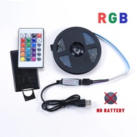 Bande LED USB en gros RGB 5050, synchronisation musicale, contrôle par application 5V, changement de couleur, auto-adhésive, rétroéclairage pour jeux et TV