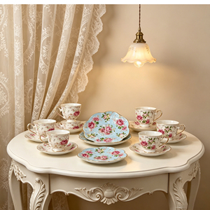 Luxury Modern Porcelain Coffee & <b>Tea</b> <b>Set</b> 6-Piece Eco-Friendly <b>Party</b> Home Decor - Product Image 4