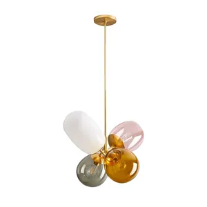 Nordic Indoor Lighting Shand alier Lustre Hang Pendel leuchte Lampe Glas Modern Zhongshan Supplier Kronleuchter Pendel leuchten - Product Image 1