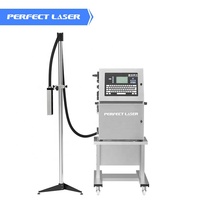 Impresora de Inyección de Tinta Industrial Perfect Laser para Impresión Automática de Logotipos, Fechas, Códigos de Barras en PVC, Vidrio, Metal, Plástico, Blanco, Amarillo, Código de Lote