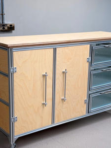 خشب البتولا مع درجين تصميم حديث موفر للمساحة - Product Image 2