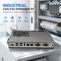 Mini PC Linux à faible consommation d'énergie, processeur Core 6e et 7e génération, sans ventilateur, DDR4 8 Go intégré, double LAN, ordinateur industriel