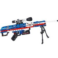 Jouet de construction éducatif DIY style Patriot Barrett, blocs de construction en plastique ABS universels pour garçons, enfants, cadeau d'assemblage