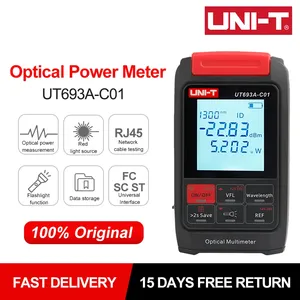 UNI-T เครื่องวัดพลังงานไฟเบอร์ VFL OPM RJ45 เครื่องทดสอบสายเคเบิลเครือข่าย UT693A การจัดเก็บข้อมูล ความแม่นยำระดับ 0.05 จอแสดงผล LCD - Product Image 3