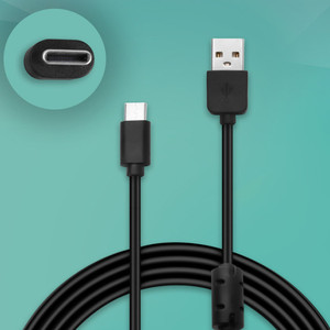 Cable cargador de USB-C de 1,8 M con anillo de núcleo de ferrita, accesorios para mando de PS5 - Product Image 3