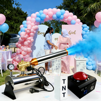 Équipement de scène pour révélation du sexe : Canon à fumée et confettis avec contrôleur TNT, sûr et réutilisable, pour baby showers en extérieur