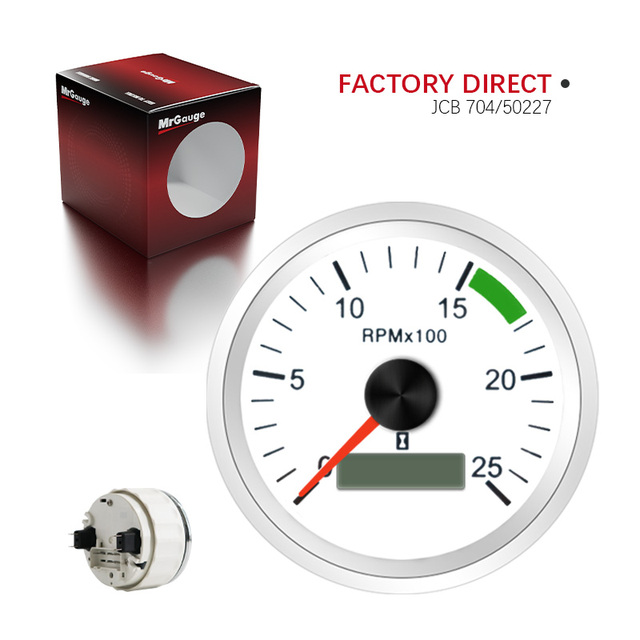 Wenle Factory Direct Sales Hot Sell OE 704/50227 70450227 Automobile Gauge TCM112 80MM Tachometer Hour Meter for JCB Backhoe