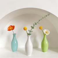 Vase à fleurs en céramique miniature fait main, style Instagram, moderne et minimaliste, pour la décoration de salon, d'entrée ou de table, hydroponique