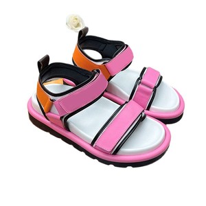 2026 New Premium Pink Multi-Color Platform Sandals Open <b>Toe</b> Velcro Strap Chunky Summer Slides - Product Image 5