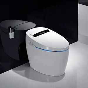 Inodoro inteligente japonés de una pieza con sensor automático, inodoro eléctrico abierto
