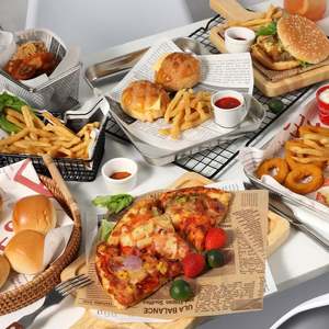 Recyclable Custom Logo Food <b>Wrapping</b> <b>Paper</b>, Greaseproof Food Packing Wrappers <b>Paper</b> <b>Burger</b> Sandwich Fast Food. - Product Image 4