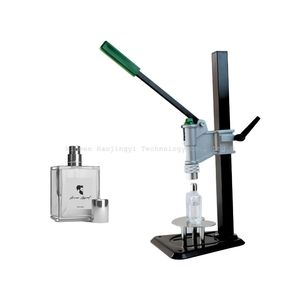 Semi-automática Perfume Crimper <span class=keywords><strong>Capper</strong></span> Manual Metal Collar Lid Imprensa tampando Máquina para Garrafas Plástico e Embalagem De Papel - Product Image 5