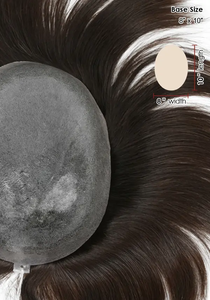 LONGFOR Cheveux injectés Super Thin Skin Human Hair Toupee Hair Replacement System for Men Patch Offre Spéciale on Stock - Product Image 3