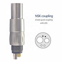 Connecteur rapide CP-NCL6 à 6 trous pour pièce à main dentaire haute vitesse avec LED auto-générante, turbine à air et fibre optique – Pièces de rechange