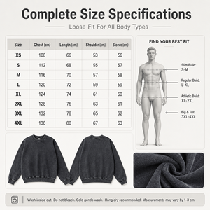Wholesale <b>Men</b> 380G Solid Knit Sweatshirt Heavyweight Vintage Washed Oversized Crewneck Streetwear Supplier OEM Top Wear Bulk - Product Image 3