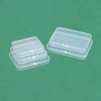 Boîte de rangement transparente en plastique avec couvercle à fermeture à pression, petite boîte de rangement transparente pour vis, bijoux, quincaillerie