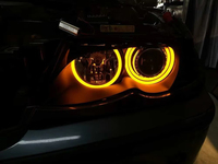 4X131MM Jaune. Ambre. Rouge. Bleu. Vert. Anneaux halo en coton avec LED SMD Angel Eyes pour BMW E36 E38 E39 E46
