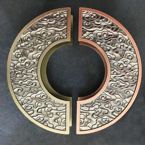 Manijas Talladas de Aluminio en Bronce Antiguo Xinglei, Estilo Chino Nuevo, Manijas Semicirculares para Puertas y Ventanas de Vidrio - Product Image 3