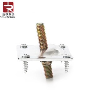 Modern M8 Contemporary Metal Furniture <strong>Leg</strong> Bolts 11 Degree Zinc Plated Top Mounting Base Plate Hanger <strong>for</strong> <strong>Sofa</strong>/Table/Chair <strong>Legs</strong> - Product Image 2