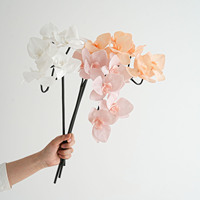 ZY657 Phalaenopsis artificielle à 7 têtes, toucher réaliste, hydratante, 66 cm, fleur d'orchidée INS pour salle d'exposition