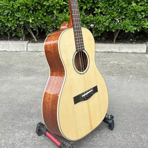 China Brand New Developed High Quality All Solid Spruce <b>Top</b> Mahogany Guitar Steel <b>String</b> 4 <b>String</b> Acoustic Guitar - Product Image 1
