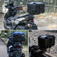 Boîte à bagages arrière pour moto F2 MOTO 50-Ultra en plastique, étanche et résistante aux chutes, serrure à combinaison, cylindre de serrure remplaçable