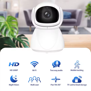 1080P Hd Suniseepro 360 Rotatie Tweeweg Audio <span class=keywords><strong>Motion</strong></span> Track Mini Draadloze Babyfoon Wifi Ptz Beveiliging Binnencamera - Product Image 2