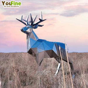 Estatua <span class=keywords><strong>de</strong></span> metal <span class=keywords><strong>de</strong></span> tamaño real, escultura abstracta, estatuas <span class=keywords><strong>de</strong></span> ciervos <span class=keywords><strong>de</strong></span> jardín <span class=keywords><strong>de</strong></span> <span class=keywords><strong>acero</strong></span> inoxidable a la venta - Product Image 5