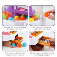 Jouet attrape-bonbons pour enfants, mini machine de jeu de table pour attraper les prix, jouet d'arcade interactif pour attraper les balles pour garçons et filles