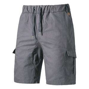 Wholesale <b>Men's</b> <b>Khaki</b> <b>Shorts</b> Side Pockets Casual Pattern Elastic Waist Cargo <b>Short</b> Pants Multi-pocket Solid Color Cotton <b>Shorts</b> - Product Image 6
