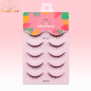 Abestyou OEM ODM Pestañas Postizas de Tira Completa para Maquillaje, Pestañas Sintéticas con Banda Transparente Invisible, Reutilizables, Libres de Crueldad Animal, Estilo <span class=keywords><strong>Manga</strong></span>, ¡Oferta Caliente! - Product Image 2