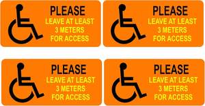 Pegatinas para discapacitados Silla de ruedas accesible para discapacitados para uso en interiores y exteriores Coche <span class=keywords><strong>Van</strong></span> Camión Camper - Product Image 4