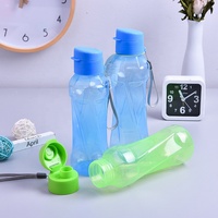 Bouteilles d'eau de Sport en plastique sans BPA de 500ml, bouteille d'eau de luxe personnalisée avec couvercle et passoire