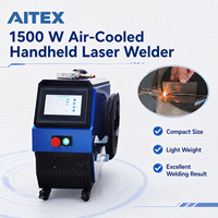Machine de soudage au laser à fibre portative compacte de 1500 W refroidie par air, soudeuse au laser portable pour l'acier inoxydable AT550