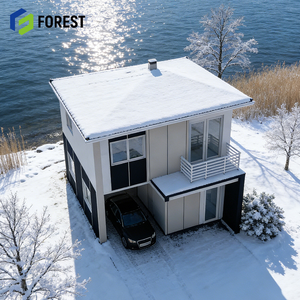 Casa Prefabricada de Estructura de Acero, Villa Estándar de 2 Dormitorios, Preabricada con Estructura de Acero Resistente - Product Image 1