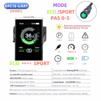Écran d'affichage pour vélo électrique Bafang M400 G330 M500 M600 M620 G510 M820 BBS01 BBS02 BBSHD 8FUN Mid Drive TFT LCD DPC18 CAN Canbus UART USB
